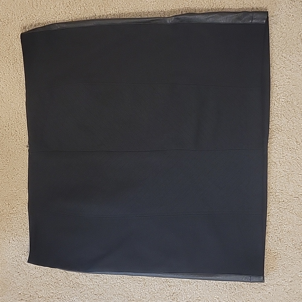 Black Chevron Faux Leather Pencil Skirt Lane Bryant 28